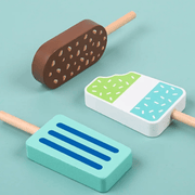 Montessori Wooden Ice Cream Playset – Pretend Food Toy for Toddlers’ Kitchen Fun