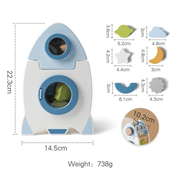 Montessori Wooden Rocket 5-in-1 Montessori Toy Set – Shape Learning & Early Education Gift