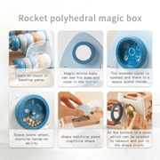 Montessori Wooden Rocket 5-in-1 Montessori Toy Set – Shape Learning & Early Education Gift