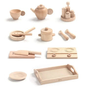 Montessori Play Kitchen Set - Beech Children's Kitchenware Toy