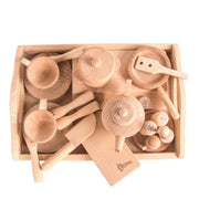 Montessori Play Kitchen Set - Beech Children's Kitchenware Toy