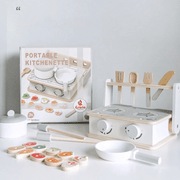 Wooden BBQ Playset for Kids – Educational Role Play Cooking Toy