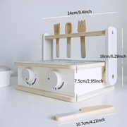 Wooden BBQ Playset for Kids – Educational Role Play Cooking Toy