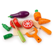 Wooden Montessori Kitchen Playset – Cutting Fruit & Veg Educational Toy for Kids
